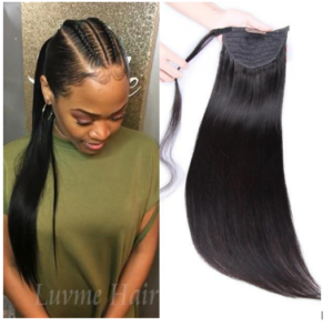 Virgin Human Hair Sleek Ponytail Easy to Wear | Upgraded 2.0 (Get Free Trendy Scrunchies)